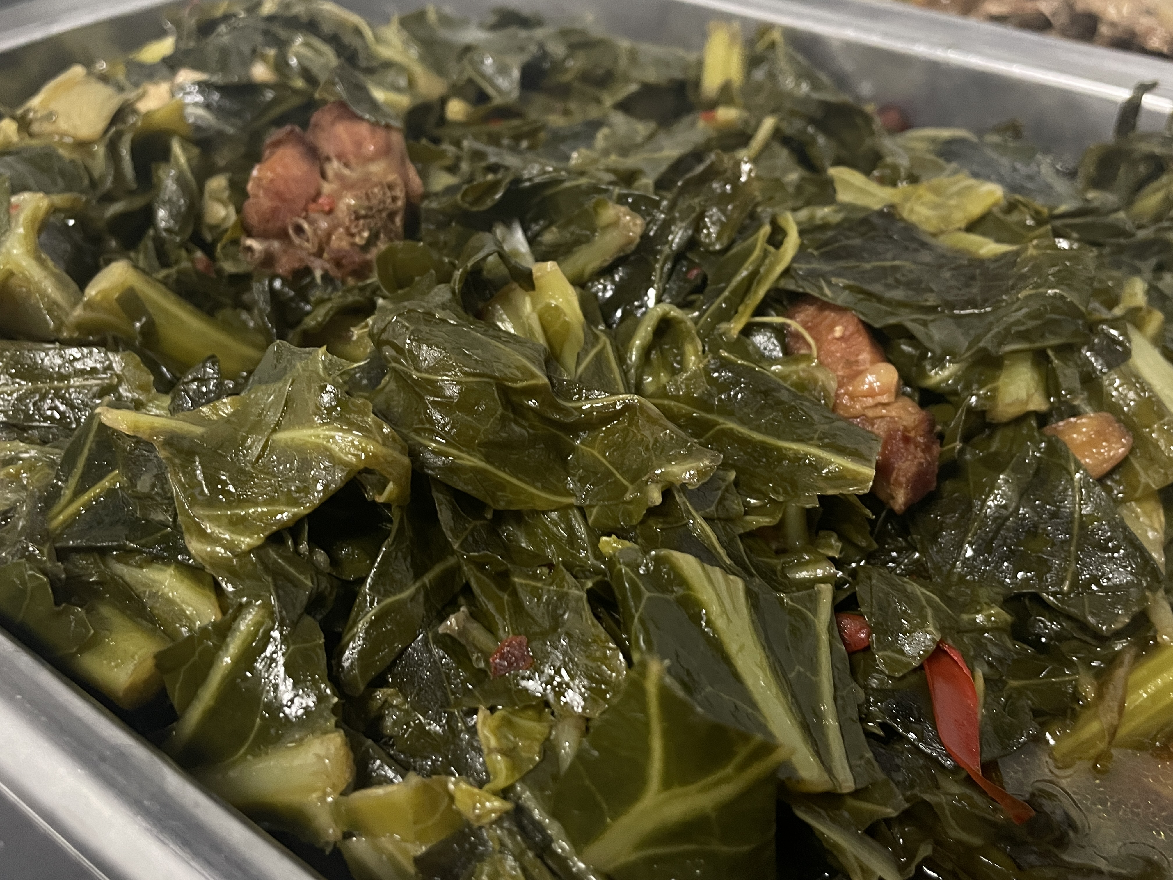 Collard greens with smoked meat