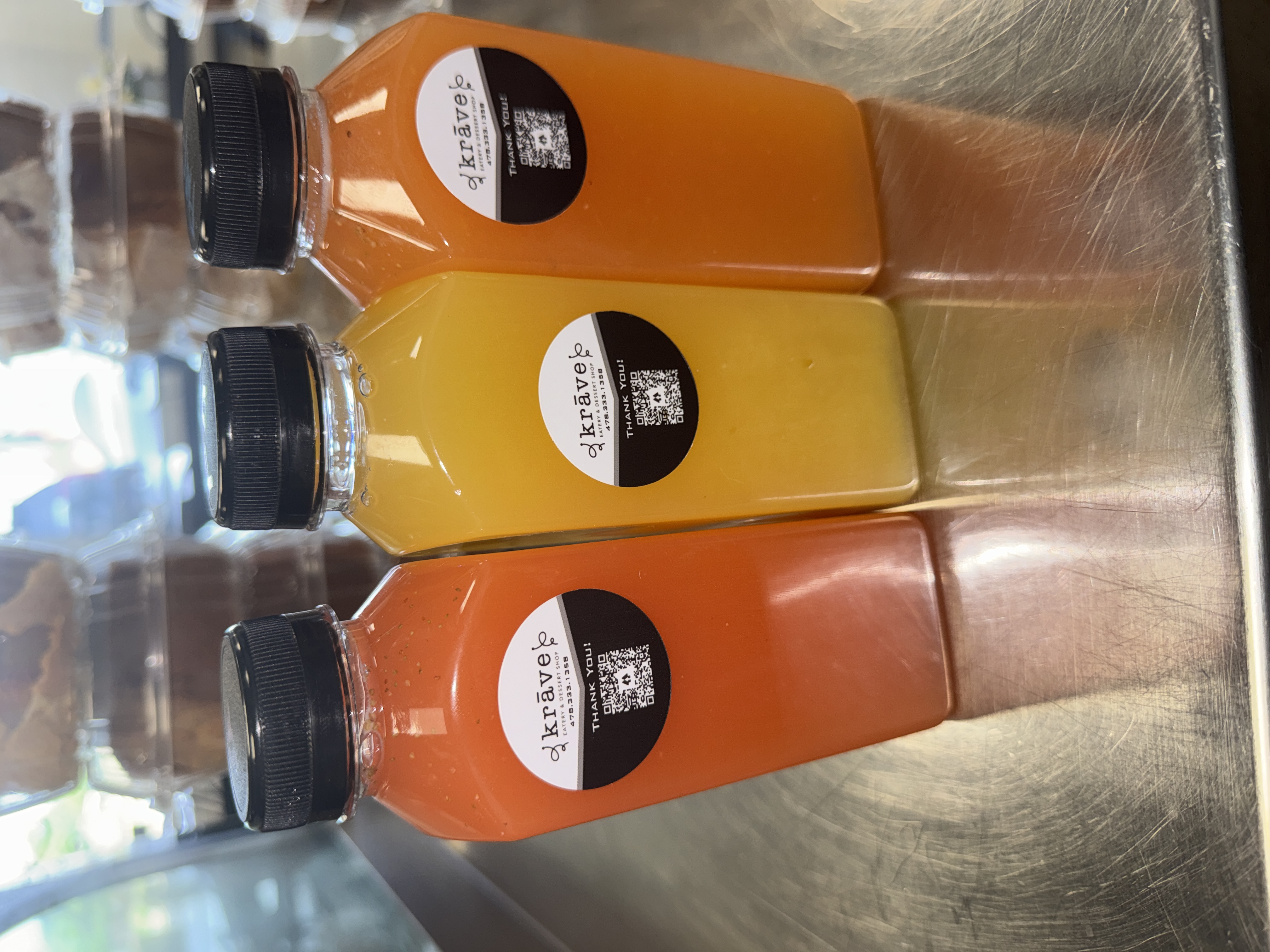 Three bottled Krave drinks